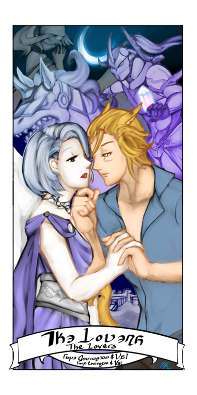 Val and Faye, The Lovers Tarot card! (Courtesy of Rhea!)