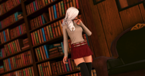 Mia in library.png
