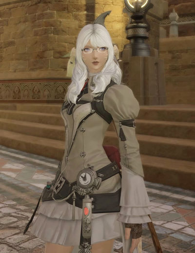 Her current appearance, a small timeskip done since the beginning of Heavensward.